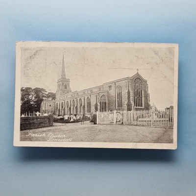 Lowestoft Postcard 1908 East Suffolk Local Parish Church & Grounds - Image 1 of 2