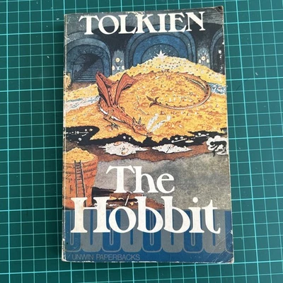 J.R.R Tolkien The Hobbit  Paperback Unwin Book 1975 Vintage Rare - Image 1 of 4