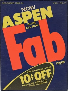 ASPEN MAGAZIN BAND 1 NR 3 DEZEMBER 1966 THE FAB ISSUE Erstausgabe #167154 - Bild 1 von 8