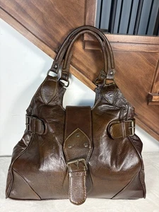 Vick Brown Handbag Purse Vintage Soft Leather Shoulder Bag - Picture 1 of 13