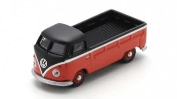 Volkswagen VW T1 Pickup Orange/black Die Cast 1:87 Model SCHUCO - Immagine 1 di 1