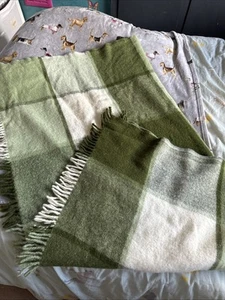 TWEEDMILL - MANTA TARTÁN CUADROS VERDES VINTAGE TIRO TODA LANA HECHA EN Gran Bretaña - en muy buena condición - Imagen 1 de 9