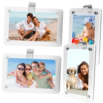 Pack de 4 Portafotos Parasol Coche, Acrílico Magnético Personalizado Foto Talla A Foto 1 de 4