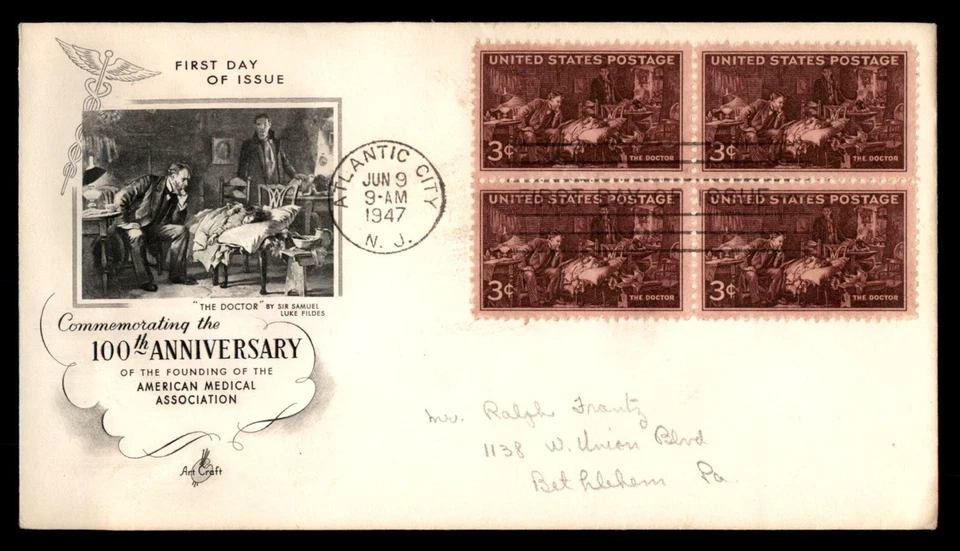 Mayfairstamps US FDC 1947 Doctor Block American Med Assoc First Day Cover aau_51 - Image 1 of 2