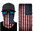 2 Pcs US Flag Face Sun Mask Neck Gaiter Balaclava Headwear Bandana for Outwork