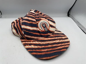 VINTAGE ZUBAZ UNIVERSITY OF ILLINOIS CHIEF FIGHTING ILLINI MENS HAT CAP - Picture 1 of 13