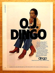 STIVALI DINGO—OJ SIMPSON CON TRE 3 GAMBE—ANNUNCIO STAMPA RIVISTA ORIGINALE 1977 - Foto 1 di 1