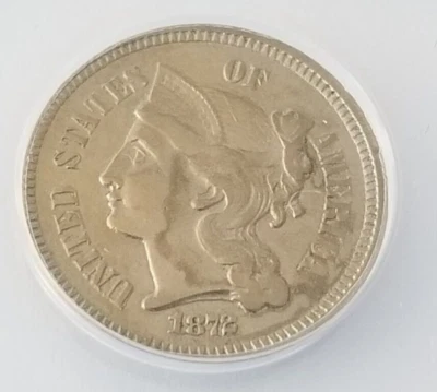 1872 Three Cent Piece - AU50 - CN3c United States - Image 1 of 4