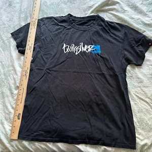 Quicksilver shirt Graphic T Mens Large Black Short Sleeve - Picture 1 of 6