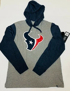 NFL Houston Texans '47 Brand Gray Two Tone Pullover Hoodie Sweatshirt XL NEW - Picture 1 of 2