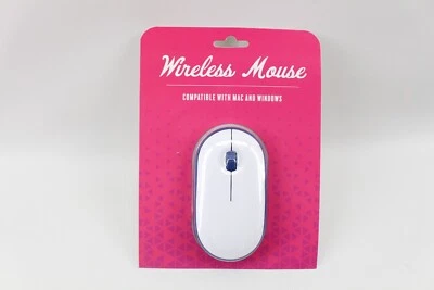 New Orbit Innovations Wireless Mouse w/ Scroll Wheel Compatible Mac/PC Blue/Wht - Image 1 of 3