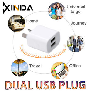 Wall Home 2A AC100-240V Dual USB Power Adapter AC 5V Phone AU Plug Power Charger