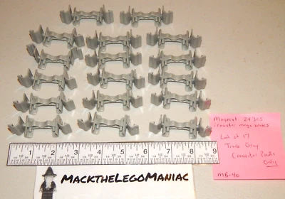 MagNext iCoaster MegaBloks 29305 Lot of 17 Track Connector Gray Parts Only - Image 1 of 3