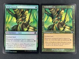 2x Wild Growth - MTG Dominaria Remastered Lot Foil #184 & Retro Showcase #352 - Picture 1 of 2