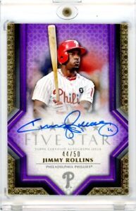 2023 Topps Five Star Jimmy Rollins Auto Purple /50 FSA-JR Philadelphia Phillies
