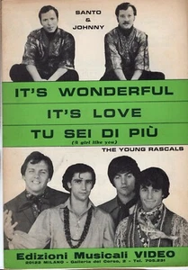 YOUNG RASCALS It's wonderful / SANTO & JOHNNY - 1969 SPARTITO NOTEN - Bild 1 von 1