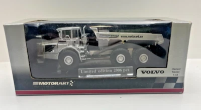NEW MOTRART LIMITED EDITION 1:43 VOLVO A40D SILVER ARTICULATED DUMP TRUCK  - Image 1 of 4