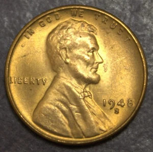 1948 S Lincoln Wheat Cent BU Lot F63 - Picture 1 of 2