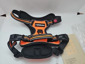 Rabbitgoo Hundegeschirr orange und schwarz ohne Ziehen Größe S - Bild 1 von 5