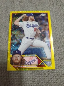 2023 Topps Chrome Update - Dustin May Yellow Mini Diamond Refractor /75 - Picture 1 of 2