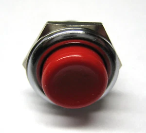 1 Stück Taster 125V 3A Farbe: rot Durchmesser: 16mm (M3788) - Picture 1 of 7