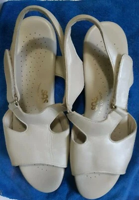 SAS Tripad Comfort Mujer Talla 9 N Blanco Punta Abierta Sandalia Zapato Hecho en EE. UU. Foto 1 de 2