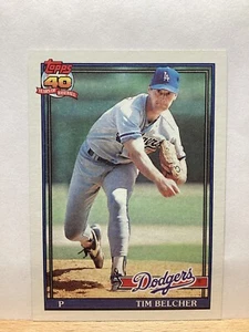 Tarjeta de béisbol Topps 1991: Tim Belcher, Los Angeles Dodgers - Tarjeta #25 - Imagen 1 de 2