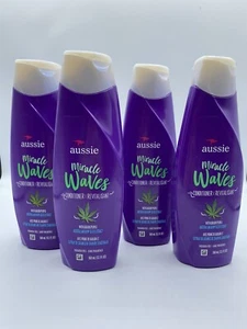 Set Of 4: Aussie 12.1 Oz Miracle Waves Kakadu Plum & Hemp Seed Conditioner Rare - Picture 1 of 5