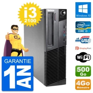 PC Lenovo ThinkCentre M82 SFF Intel i3-2100 RAM 4Go Disque 500Go Windows 10 Wifi - Imagen 1 de 3