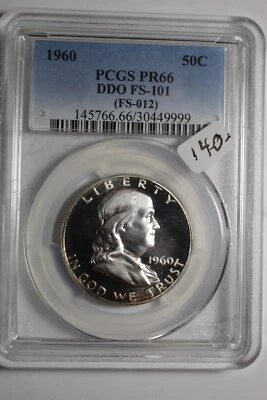 1960 DDO FS-101 Franklin Half Dollar PCGS PR66 #999 - Image 1 of 4