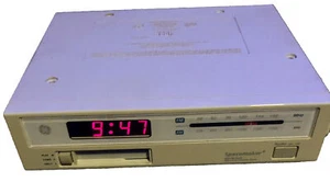 GE Under Cabinet AM/FM Radio/Cassette Player/Digital Clock 7-4262A Vtg 80’s Read - Picture 1 of 9