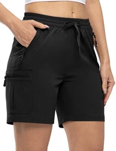 Women's Hiking Cargo Shorts Lightweight Quick Dry Athletic Summer Shorts Golf... - Picture 1 of 6