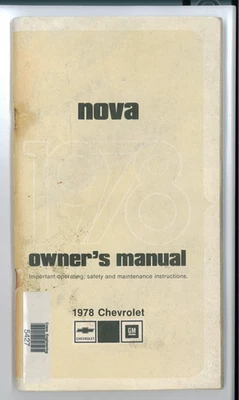 Chevrolet Nova 1978 manual del propietario Foto 1 de 4