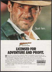 INDIANA JONES & Temple of Doom - Anuncio comercial original 1984 / póster_ Lucasfilm Lic. - Imagen 1 de 1