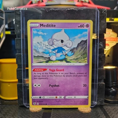 Meditite Silver Tempest Pokémon TCG 072/195 Sword & Shield SWSH12 Common - Image 1 of 4