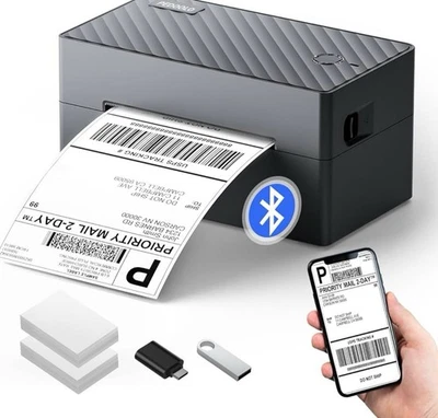 Label Printer,4x6 Shipping Label Thermal Printer- Packages,Bluetooth Connection - Image 1 of 4