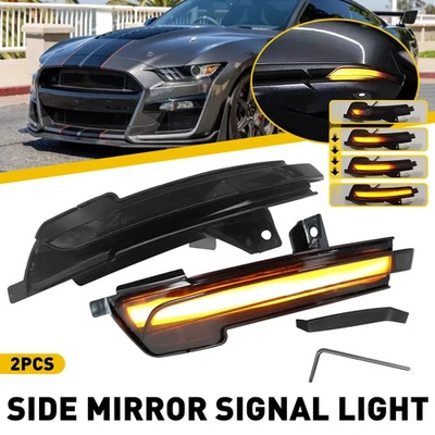 Luz intermitente espejo retrovisor señal de giro lateral secuencial LED para Ford Fusion 2015-2022 Foto 1 de 4