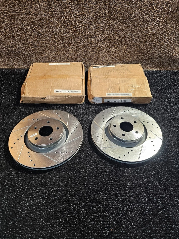 (CANTIDAD 2) Rotores de disco de freno PowerStop AR85176XR AR85176XL para Ford Focus 2014-2017 Foto 1 de 4