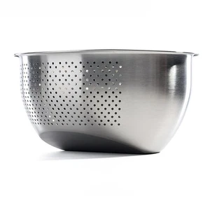 Rice Washer Strainer Bowl Stainless Steel Quinoa Washing Bowl With Side Drainers - Picture 1 of 7