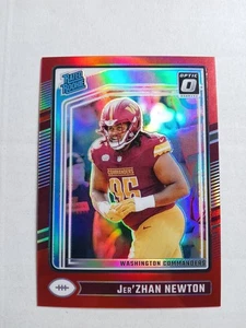 2024 Panini Donruss Optic Rated Red Prizm /125 Jer'zhan Newton #252 Rookie RC - Picture 1 of 2