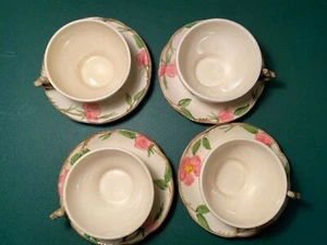 (4) Franciscan DESERT ROSE Cup & Saucers Hand Decorated VINTAGE USA -MINT - Picture 1 of 12