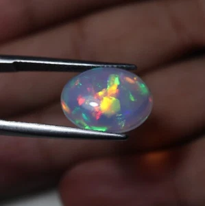 4.96 Carat 16.6x12 MM Natural AAA Multi Flashy Fire Ethiopian Opal Oval Cabs - Imagen 1 de 15