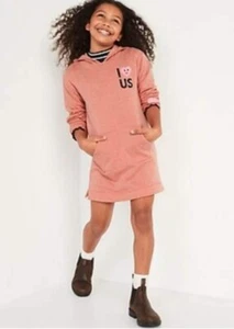 Girl's sports dress with long-sleeved hood Old Navy size M Pink color - Picture 1 of 12
