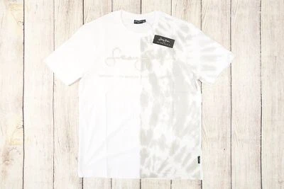 SEAN JOHN TIE DYED WHITE GRAY LARGE 3D GRAPHIC PRINT TEE TSHIRT MENS NWT NEW - Image 1 of 4