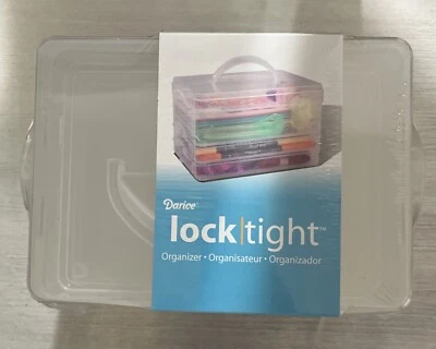 Organizador apretado Darice Lock, 3 piezas, 2 tamaños, apilable, joyería, artesanía y más Foto 1 de 3