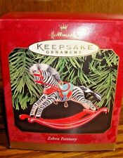 Vtg 1999 Hallmark Keepsake Christmas Ornament ‘Zebra Fantasy’ Collectible    607