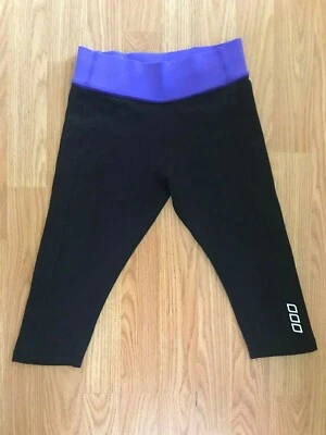 Lorna Jane ACTIVE Black /Purple Capri Athletic Leggings Pants women's Size: XXS  - Image 1 of 4