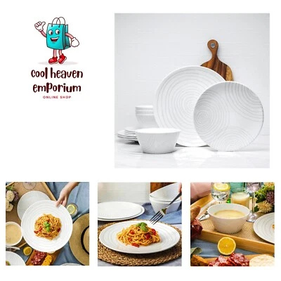 不含双酚 A 的洗碗机 100% 三聚氰胺塑料盘子和碗套装休闲用餐... — 第 1/4 张图片