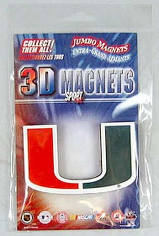 Miami Hurricanes Jumbo 3D Magnet [NEW] NCAA Sticker Decal Car Truck Fridge Cover