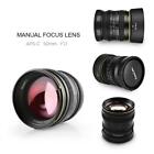 KamLan 50mm F1.1 APS-C Manual Focus Lens for E/X/EOS-M M4/3 Mirrorless Cameras
